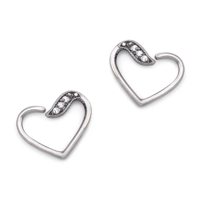 16g Crystal Leaf Bendable Heart Ear Jewelry Price Per 2 Painful Pleasures Dildos