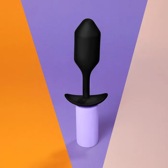 Bvibe Snug Plug 2 Weighted Silicone Butt Plug 5 oz Black bVibe Anal