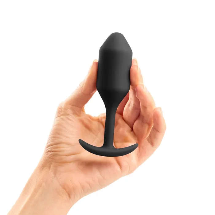 Bvibe Snug Plug 2 Weighted Silicone Butt Plug 5 oz Black bVibe Anal
