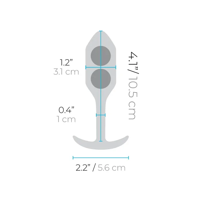 Bvibe Snug Plug 2 Weighted Silicone Butt Plug 5 oz Black bVibe Anal
