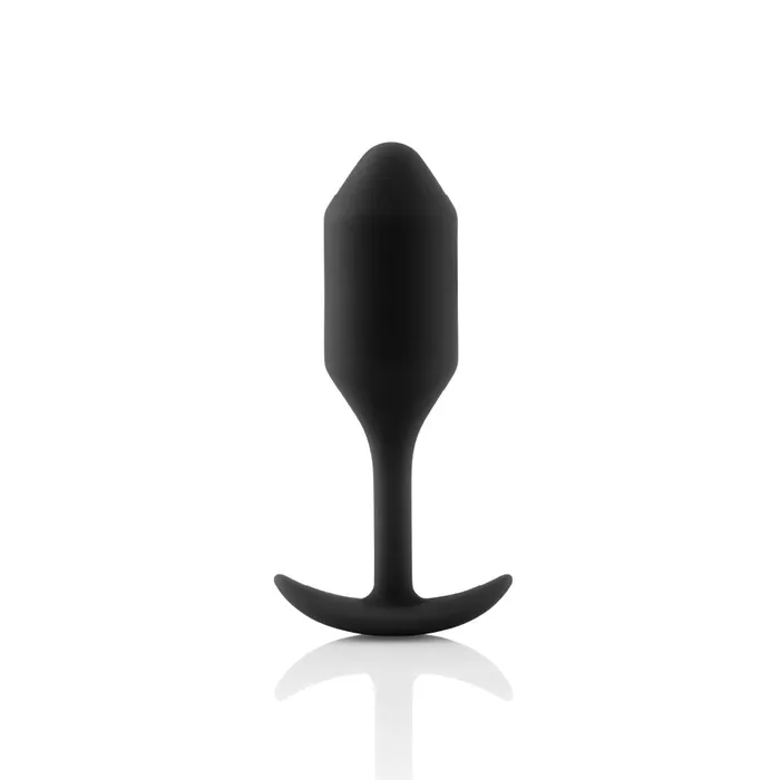 Bvibe Snug Plug 2 Weighted Silicone Butt Plug 5 oz Black bVibe Anal