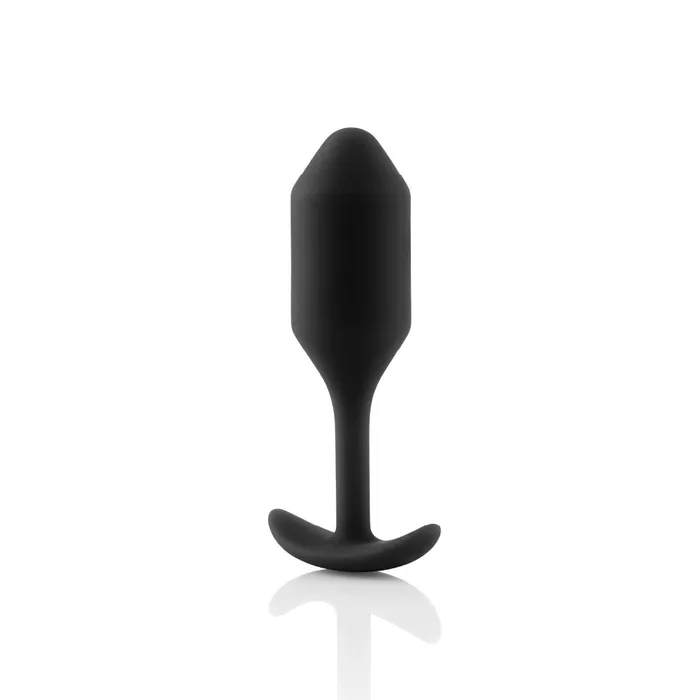 Bvibe Snug Plug 2 Weighted Silicone Butt Plug 5 oz Black bVibe Anal
