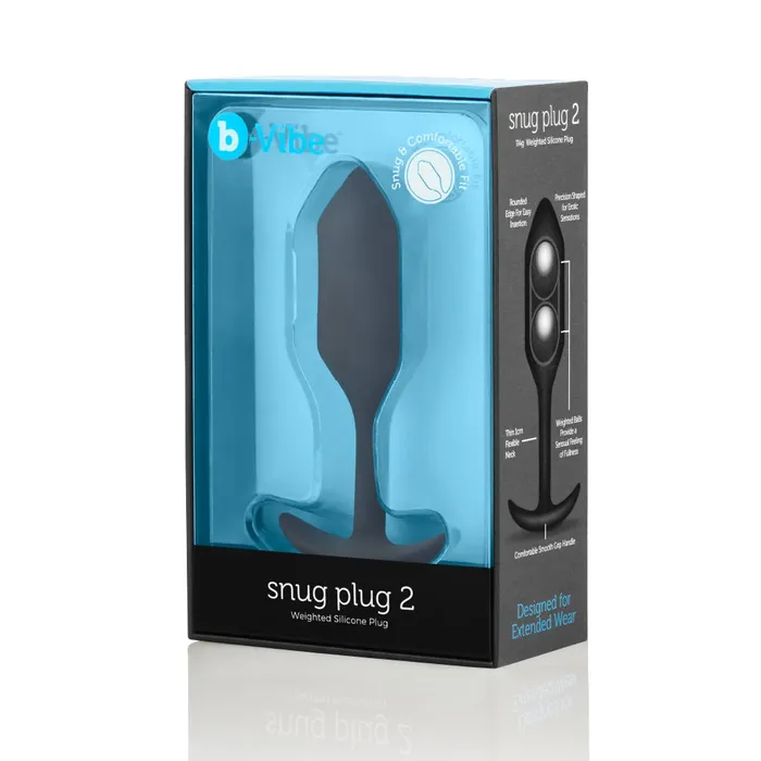 Bvibe Snug Plug 2 Weighted Silicone Butt Plug 5 oz Black bVibe Anal