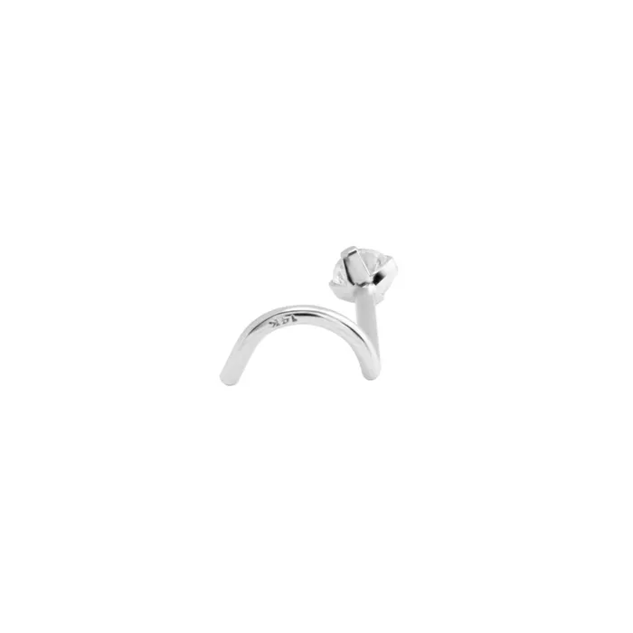 Vibrators Tilum Tilum 14kt White Gold 25mm CZ Nose Screw 20g Vibrators Tilum Tilum 14kt White Gold 25mm CZ Nose Screw 20g