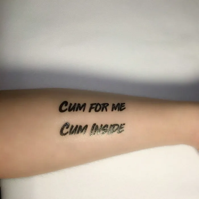 ShhhOb Temporary waterproof tattoos for BDSM slaves Cum Inside Cum for me Vibrators